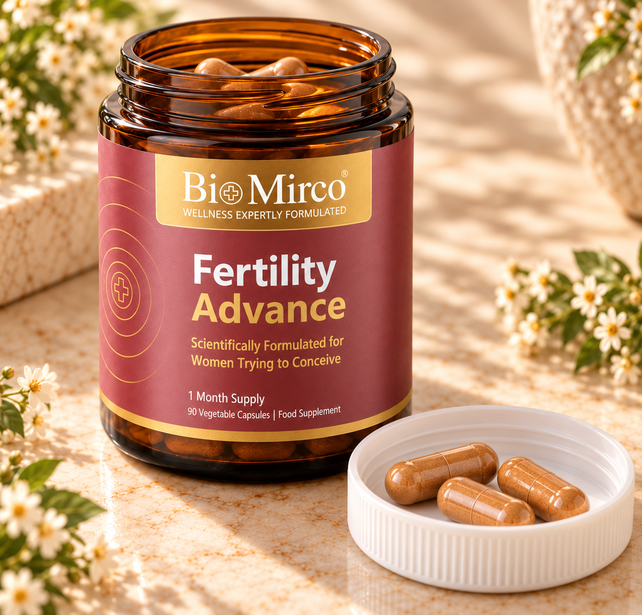 Premium Fertility Wellness Supplement Scene Premium Fertility Wellness Supplement Scene