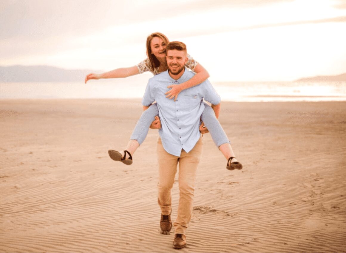 morgan and husband on beach couple ttc