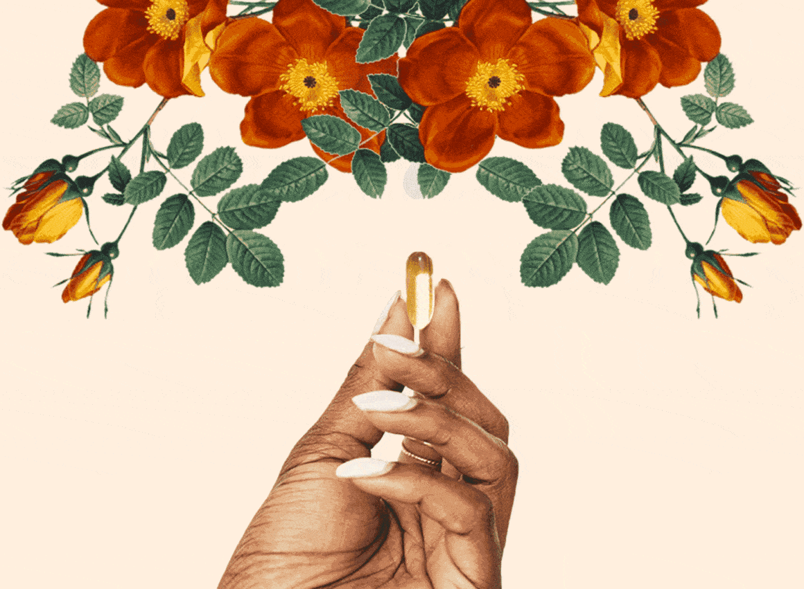 Binto GIF flowers drop animation 1