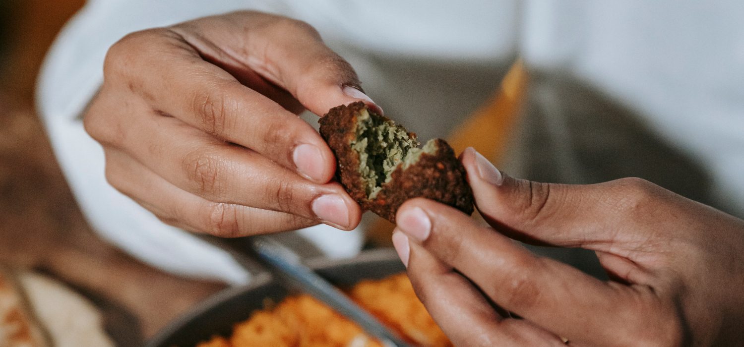 green falafel with cashew ginger courgette noodles recipe