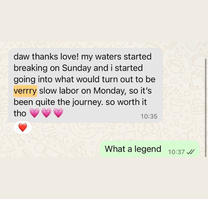 What do waters breaking feel like whatsapp