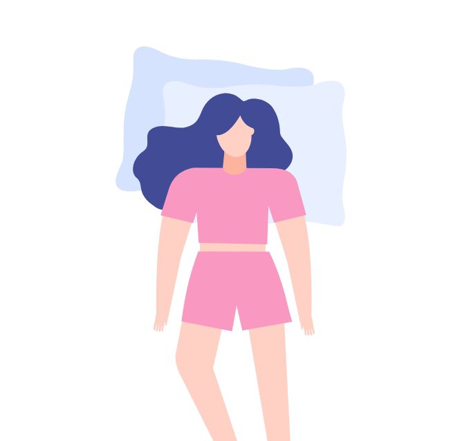 best position to sleep in on your period​ back