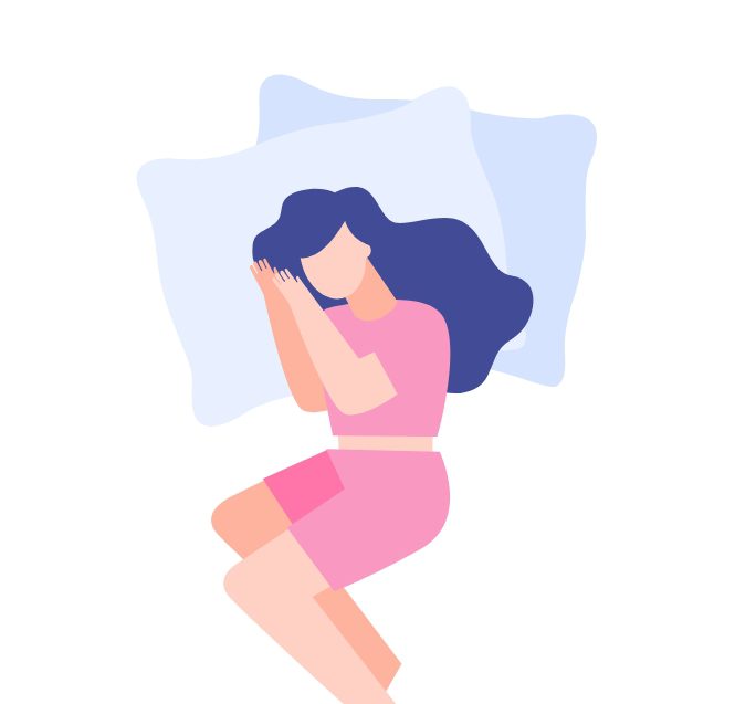 best position to sleep in on your period​ side